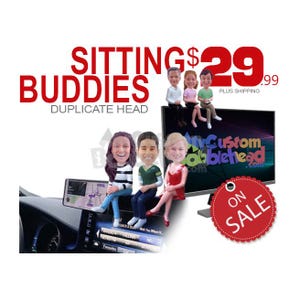 Personalized Computer Screen & Car Dashboard Sitting Buddy Custom Bobblehead - Limited Time Offer