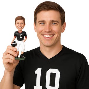 Custom Bobblehead High School Football Player, Football Player Custom Bobblehead, Sports Custom Bobblehead