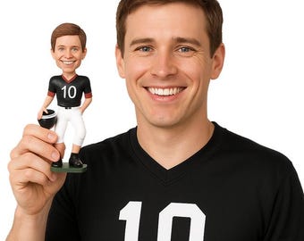 Custom Bobblehead High School Football Player, Football Player Custom Bobblehead, Sports Custom Bobblehead