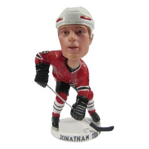 Custom Bobblehead Ice Hockey Player Ready to Score, Ice Hockey Custom Bobblehead, Sports Custom Bobblehead