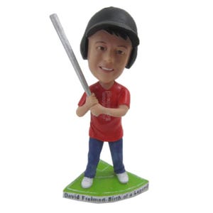 Custom Bobblehead Baseball Player Aficionado, Baseball Custom bobblehead, Sports Custom Bobblehead