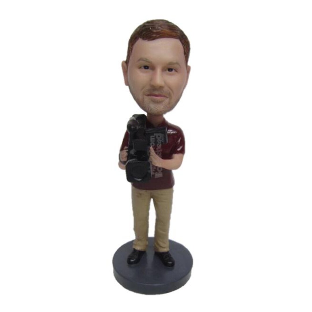 Custom Bobblehead Cameraman, Cameraman Custom Bobblehead, Video Camera ...
