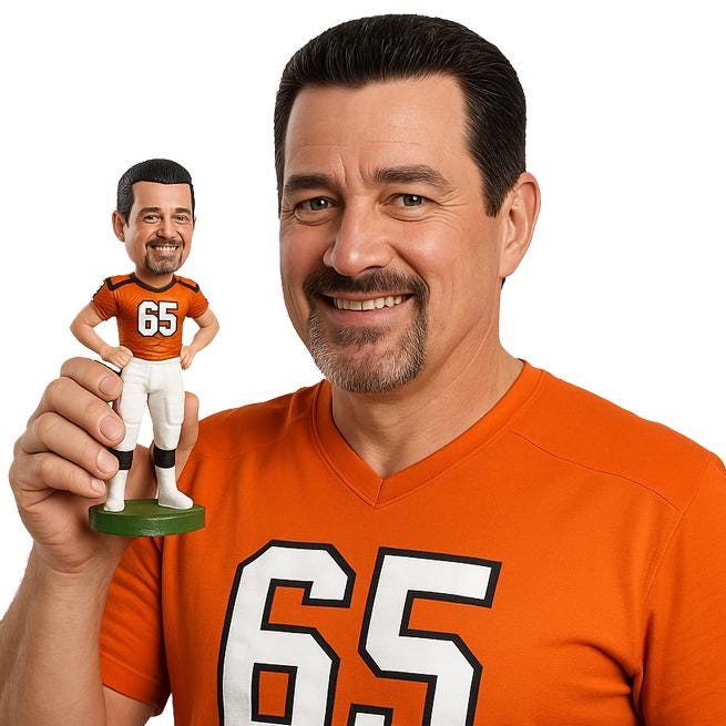 Custom Bobblehead Football Player, Professional Football Player Custom Bobblehead, Sports Custom Bobblehead