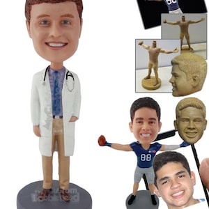 Custom Bobblehead Professional Doctor, Smart Looking Doctor Custom Bobblehead, Physician Custom Bobblehead, Medical Doctor Custom Bobblehead image 2