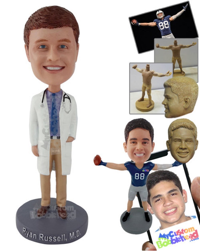 Custom Bobblehead Professional Doctor, Smart Looking Doctor Custom Bobblehead, Physician Custom Bobblehead, Medical Doctor Custom Bobblehead image 2