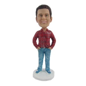 Custom Bobblehead OK Dude, Casual Male Custom Bobblehead