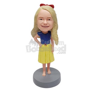 Custom Bobblehead Gorgeous Girl in a Princess Dress, Cute Girl in Dress Custom Bobblehead image 1