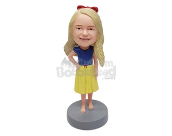 Custom Bobblehead Gorgeous Girl in a Princess Dress, Cute Girl in Dress Custom Bobblehead