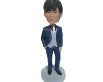 Custom Bobblehead Top Model Groomsman, Elegant Groomsman Custom Bobblehead, Bridal Party Custom Bobblehead, Personalized Bobblehead