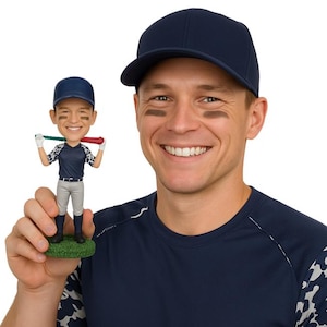 Custom Bobblehead Junior Baseball Player, Baseball Custom bobblehead, Sports Custom Bobblehead