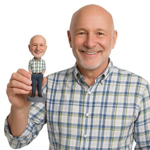 Custom Bobblehead Casual Male in Jeans with Hands in Pockets Custom Bobblehead, Halftime Custom Bobblehead, Tailgating Custom Bobblehead