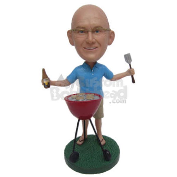 Custom Bobblehead BBQ Fanatic, Barbecue Aficionado Custom Bobblehead, Grill Master Custom Bobblehead