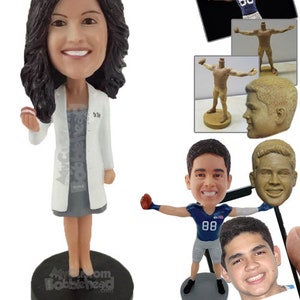 Custom Bobblehead Female Dentist, Orthodontist Custom Bobblehead, Periodontist Custom Bobblehead, Male Physician Custom Bobblehead image 2