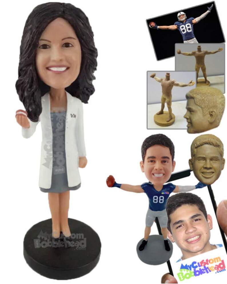 Custom Bobblehead Female Dentist, Orthodontist Custom Bobblehead, Periodontist Custom Bobblehead, Male Physician Custom Bobblehead image 2