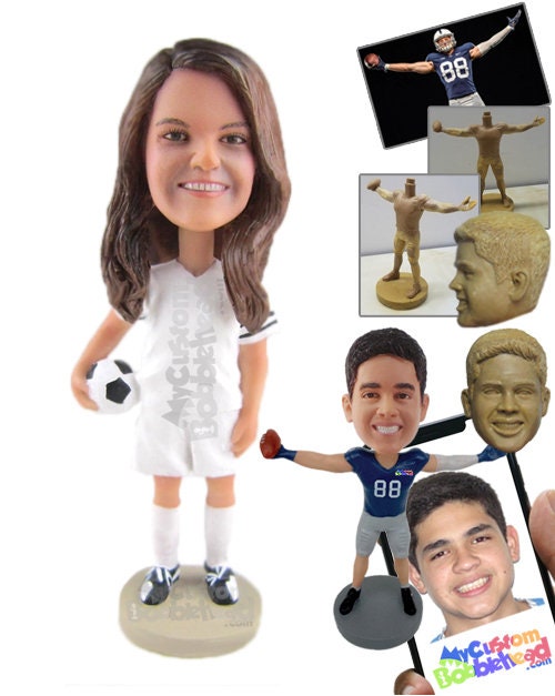 Soccer Player Bobblehead Polyresin