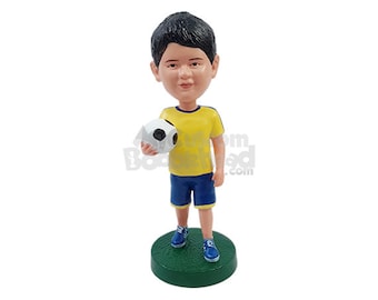 Custom Bobblehead Junior Soccer Player World Cup Champion, Male Soccer Player Custom Bobblehead