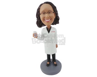 Custom Bobblehead Professional Pharmacist, Chemist Doctor Custom Bobblehead, Physician Custom Bobblehead, Medical Doctor Custom Bobblehead