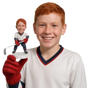 Custom Bobblehead Ice Hockey Player, Hockey Player Custom Bobblehead, Sports Custom Bobblehead