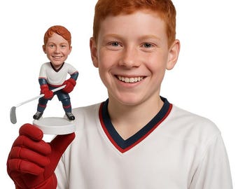 Custom Bobblehead Ice Hockey Player, Hockey Player Custom Bobblehead, Sports Custom Bobblehead