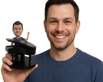 Custom Bobblehead Male Pianist Piano Player Custom Bobblehead, Music Custom Bobblehead