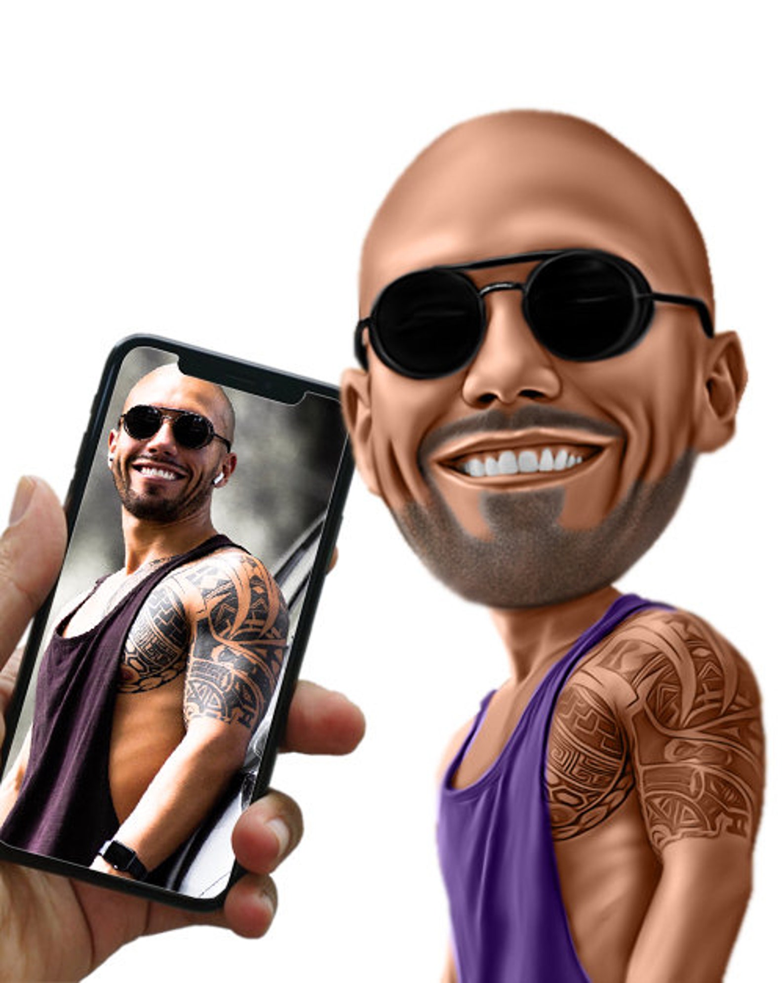 Digitally Drawn Full Body Caricature Custom Caricatures | Etsy
