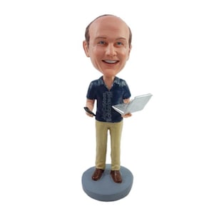 Custom Bobblehead Computer Geek, Computer Guru Custom Bobblehead, Software Engineer Custom Bobblehead