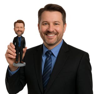 Custom Bobblehead Casual Male Posing, Casual Male Custom Bobblehead