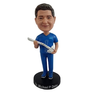 Custom Bobblehead Chiropractor Doctor in Scrubs, Male Chiropractor Physician Custom Bobblehead, Doctor Custom Bobblehead