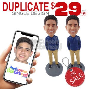 Fully Customized Single Male or Female Bobblehead, Fully Custom Bobblehead, Personalized Bobblehead