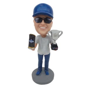 Custom Bobblehead Baseball Championship Fan, Baseball Custom bobblehead, Sports Custom Bobblehead