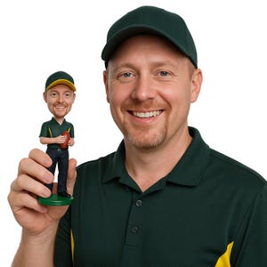 Custom Bobblehead Football Aficionado, Football Fan Custom Bobblehead, Sports Custom Bobblehead