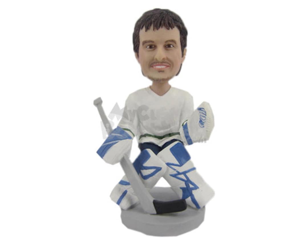 Custom Bobblehead Hockey Goalie, Ice Hockey Player Custom Bobblehead