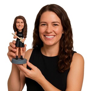 Custom Bobblehead Female Chiropractor, Female Chiropractor Physician Custom Bobblehead, Doctor Custom Bobblehead