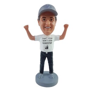 Custom Bobblehead Casual Dude in Pants and T-Shirt Custom Bobblehead, Cool Dude in T-Shirt Custom Bobblehead