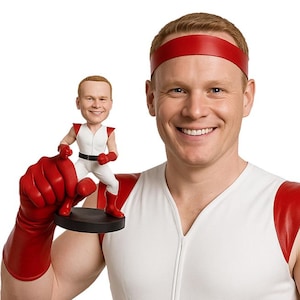 Custom Bobblehead Action Superhero Ready To Fight Crime, Superhero Custom Bobblehead, Action Figure Custom Bobblehead, Custom Action Figure