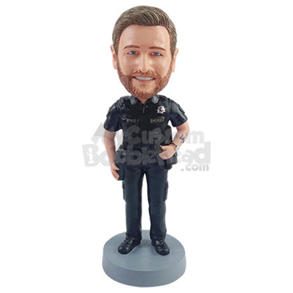 Custom Bobblehead Male Police Officer, Policeman Custom Bobblehead, Army Custom Bobblehead