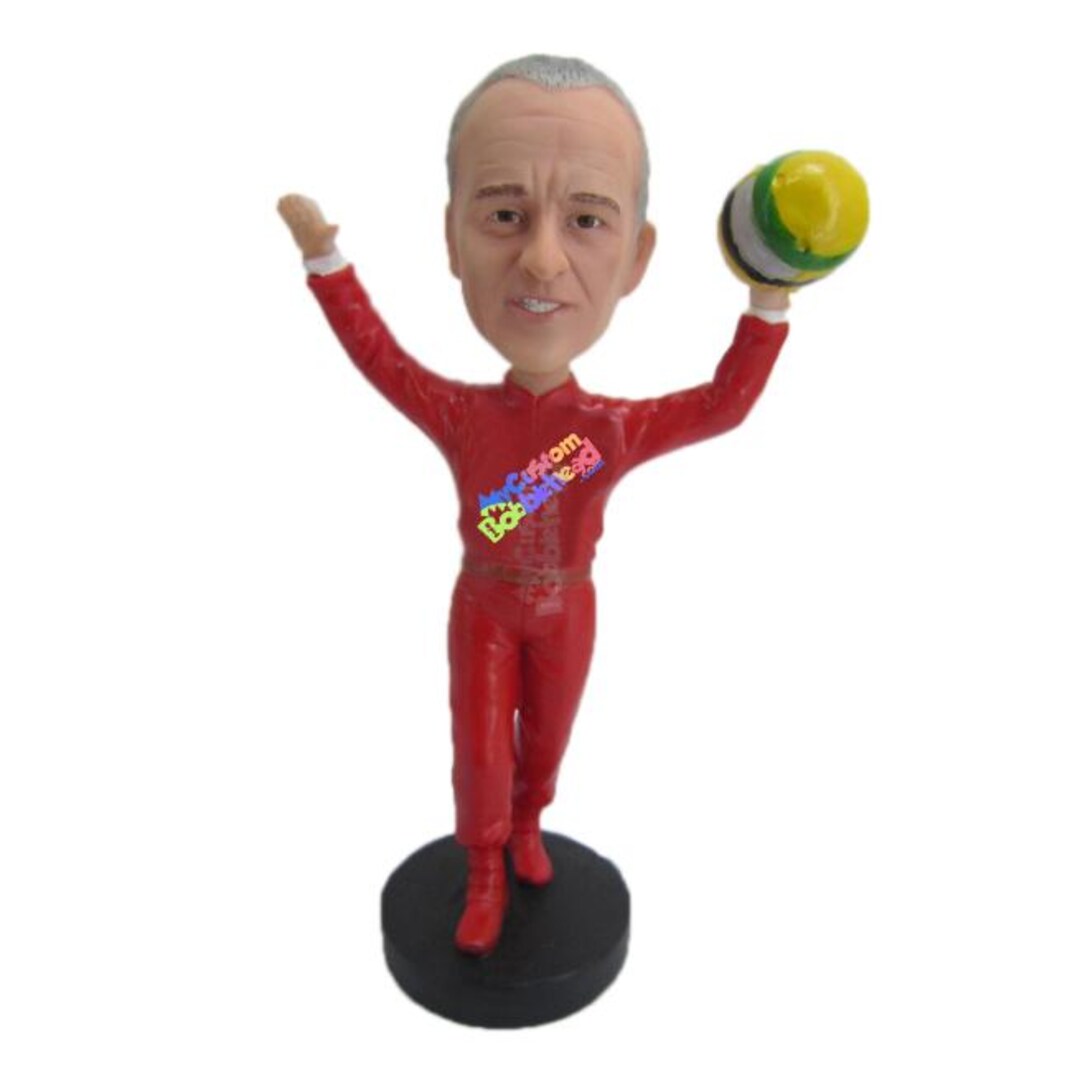 Custom Bobblehead Car Racing Aficionado, Car Racer Custom Bobblehead ...
