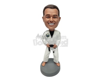 Custom Bobblehead Karate Martial Artist Guy, Karate Custom Bobblehead, Sports Custom Bobblehead