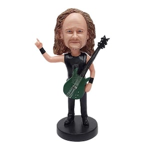 Custom Bobblehead Male Guitarist, Guitar Player Custom Bobblehead, Musical Instruments Custom Bobblehead
