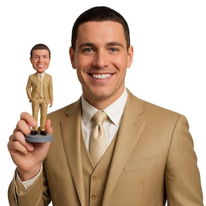 Custom Bobblehead Elegant Groom or Groomsman Custom Bobblehead, Bridal Party Custom Bobblehead, Personalized Bobblehead
