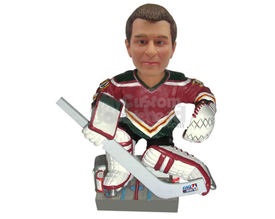 Custom Bobblehead Ice Hockey Goalie, Ice Hockey Goalie Custom