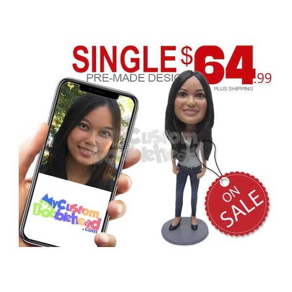 Single Custom Bobbleheads and Personalized Bobblehead, Bobble Head Gift, Groomsman Bobblehead and Bridesmaid Bobblehead, Custom Cake Toppers