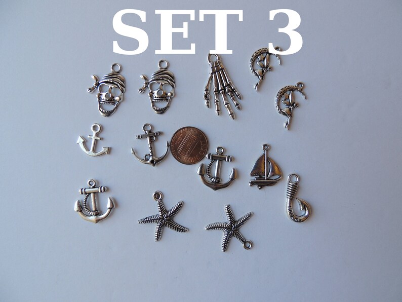 Necklace Bracelet Jewelry Metal Charm Pendant Feather Bird Elephant Star Love Anchor Football Skeleton Fairy Boat Moon Leaf Pine Cone