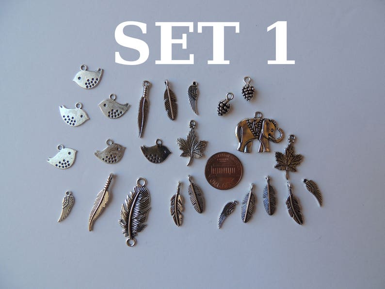 Necklace Bracelet Jewelry Metal Charm Pendant Feather Bird Elephant Star Love Anchor Football Skeleton Fairy Boat Moon Leaf Pine Cone