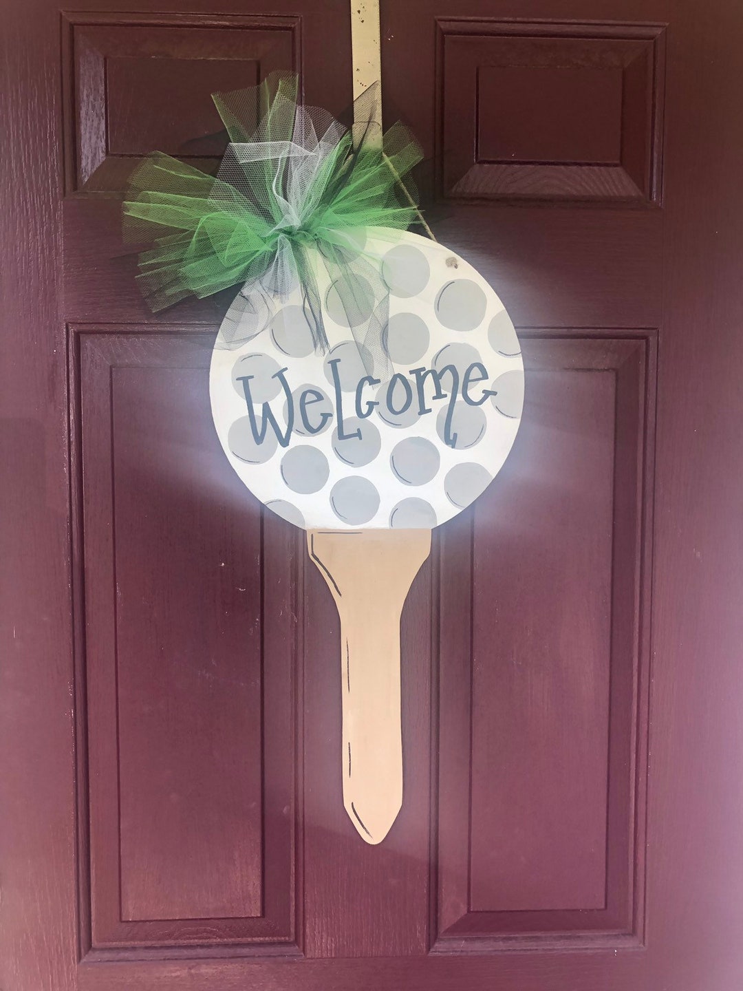 Golf Ball Door Hanger Etsy