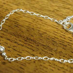 Sterling Silver Beaded  Bracelet