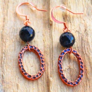 Goldstone Copper Earrings