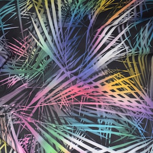 Tropical Forest 4Way  Spandex Dance Active Swimming  Wear  220 Grams Middleweight Soft Smooth Drape Slight  58/60&quot; By The 1 Yard