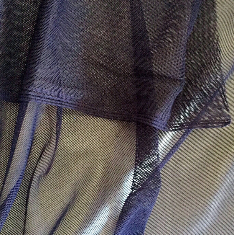 Navy Power Mesh Nylon Lycra Spandex 4Way Stretch Apparel Costume Sports Dance Swimsuit 60 Width By The Yard