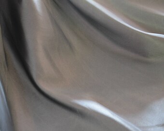 JN01005Sale Item Charcoal Grey  Two Tone Taffeta Lightweight Quality Soft Silky Shine  Drape Fashion Home Decor 58/60"Fabric By  Yard